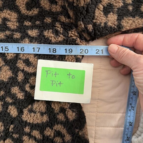 Koolaburra By Ugg Women's Leopard Fleece 1/4 Zip XS Teddy Bear Cozy Warm Winter - Picture 6 of 12